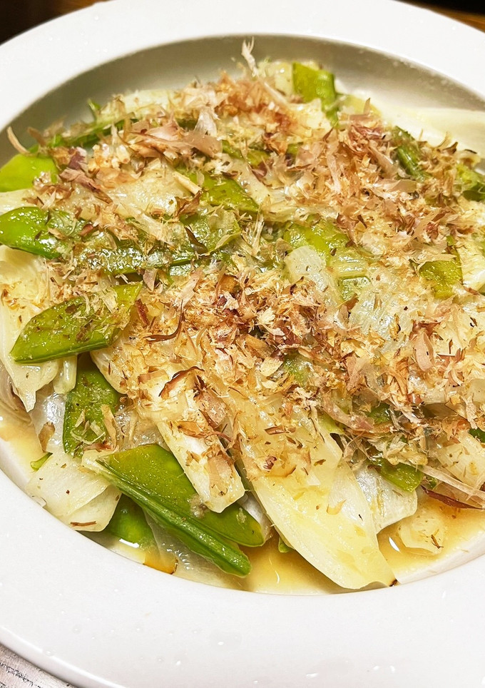 絹さやと新たまのマヨ炒め-レシピのメイン写真