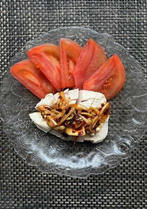 簡単美味しい茹で鶏辛味ネギ辣油-レシピのメイン写真