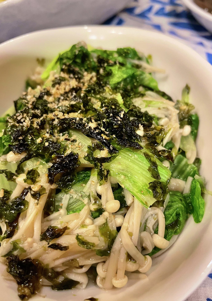 簡単美味！しろ菜とエノキのナムル風お浸し-レシピのメイン写真