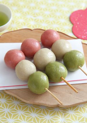 テフの三色団子-レシピのメイン写真