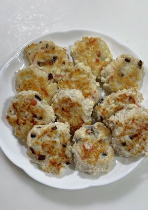 さっぱりヘルシー！鶏むねミンチ豆腐焼き-レシピのメイン写真