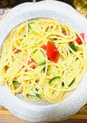 【ダイエット向】かんたん酢サラダパスタ-レシピのメイン写真