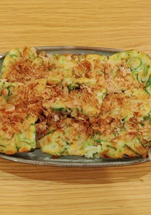 卵焼き器で作る！米粉の豚肉入りねぎ焼き-レシピのメイン写真