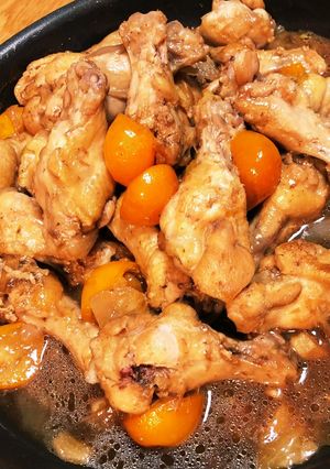 きんかんと鶏手羽肉の甘辛煮-レシピのメイン写真