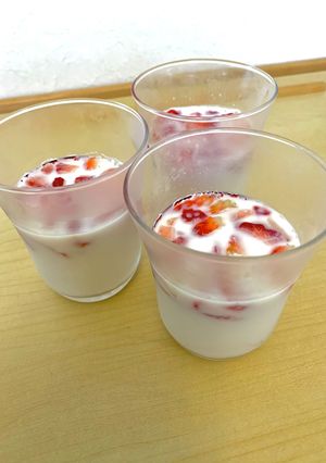 いちごミルクプリン-レシピのメイン写真