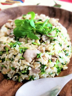 豆苗と豚肉のチャーハン-レシピのメイン写真
