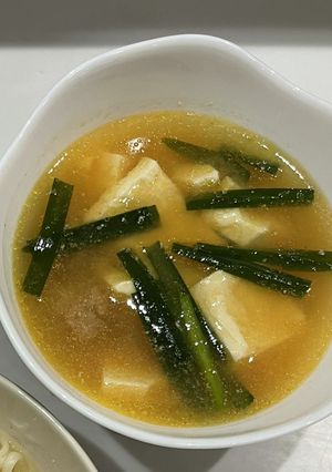豆腐とひき肉の旨辛味噌スープ-レシピのメイン写真