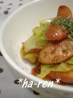 キャベツとウインナーのチーズカレー炒め-レシピのメイン写真