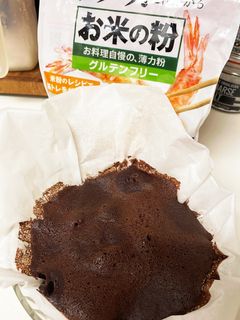 簡単レンジで米粉のチョコケーキ-レシピのメイン写真