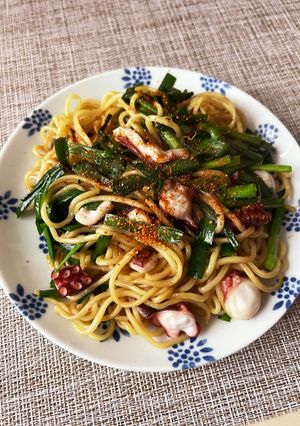 たことニラのピリ辛焼きそば-レシピのメイン写真