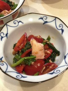ほうれん草トマトツナのサラダ-レシピのメイン写真
