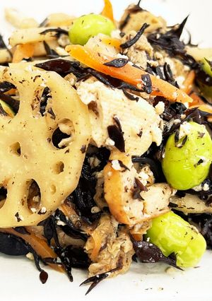 コンビニ惣菜作ってみた！蓮根ひじき豆腐-レシピのメイン写真