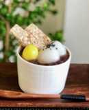 白玉冷やしぜんざい（玄米スティック添え）