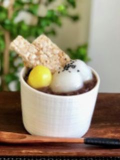 白玉冷やしぜんざい(玄米スティック添え)-レシピのメイン写真