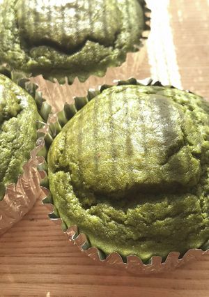 米粉活用＊ふわ〜♡ノンオイル抹茶マフィン-レシピのメイン写真