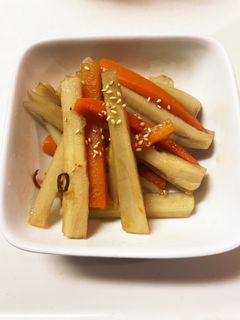 蓮根と人参のキンピラ-レシピのメイン写真