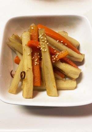 蓮根と人参のキンピラ-レシピのメイン写真