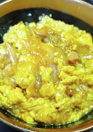 ひとくちコンロで満足簡単新玉ねぎの親子丼-レシピのメイン写真