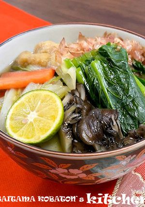 すだちと鶏だしの煮ぼうとう-レシピのメイン写真