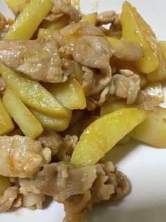 じゃがいもと豚肉のオイスターソース炒め。-レシピのメイン写真