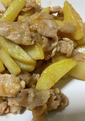 じゃがいもと豚肉のオイスターソース炒め。-レシピのメイン写真
