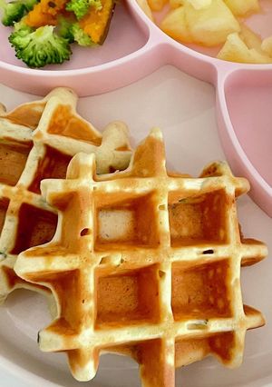 ほうれん草とバナナの米粉ワッフル♪-レシピのメイン写真