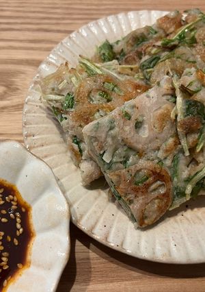 米粉でモチっと！れんこんチヂミ-レシピのメイン写真