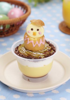 ぴよぴよモンブランプリン-レシピのメイン写真