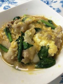 ぶた肉のあんかけ卵とじ♡-レシピのメイン写真