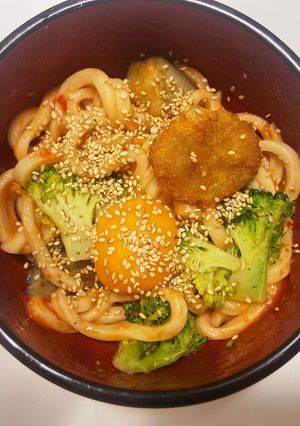 レンジで簡単！韓国風ピリ辛うどん-レシピのメイン写真