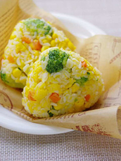 ベジ♪野菜とたまごのコンポタおにぎり-レシピのメイン写真