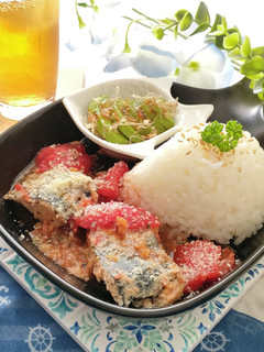 超絶簡単♪鯖缶とトマト缶のガーリック煮-レシピのメイン写真
