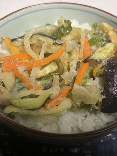 米粉かき揚げ天丼-レシピのメイン写真