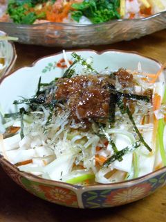長いもとネギのサラダ♪梅ドレで^^-レシピのメイン写真