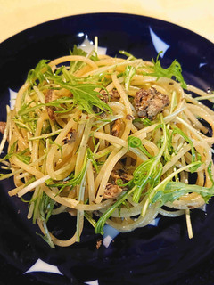 【野菜ソムリエ】京みず菜とイワシのパスタ-レシピのメイン写真