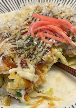 米粉活用　パパも大好きなお好み焼き-レシピのメイン写真