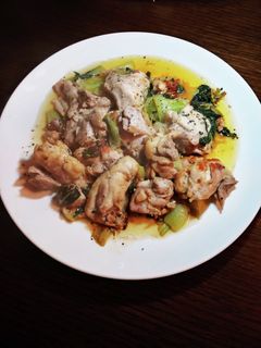 ごま油風味の鶏肉とチンゲン菜の酒蒸し焼き-レシピのメイン写真