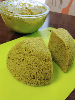 米粉のフワフワ抹茶蒸しパン-レシピのメイン写真