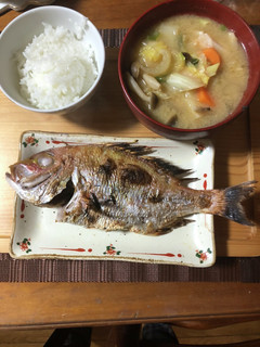鯛の塩焼きandさんぺい汁♪-レシピのメイン写真