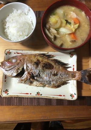 鯛の塩焼きandさんぺい汁♪-レシピのメイン写真