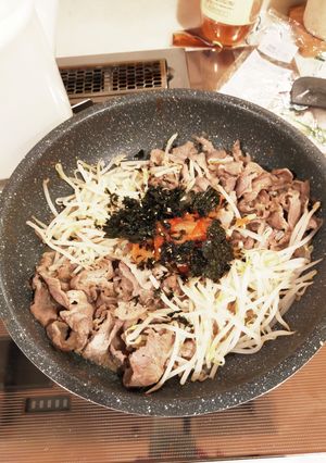 まな板包丁なし！フライパンでビビンバ風☆-レシピのメイン写真