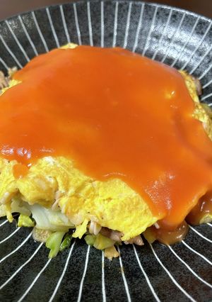 春キャベツとあみエビの変わりとん平焼き風-レシピのメイン写真