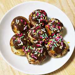 รูปของ 米粉でもちもち♪まんまるチョコ焼き