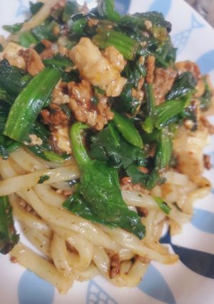麻婆豆腐でピリ辛うどん-レシピのメイン写真