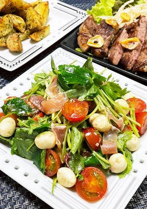 三つ葉の和風カプレーゼ♪-レシピのメイン写真