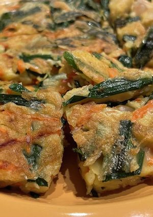 もちもち餅入り米粉チヂミ！-レシピのメイン写真