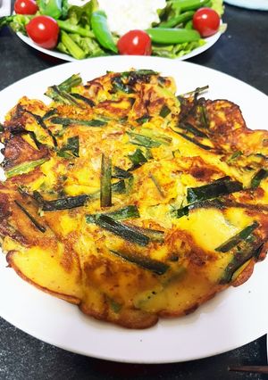 タレ不要！米粉で簡単！ニラキムチチヂミ-レシピのメイン写真