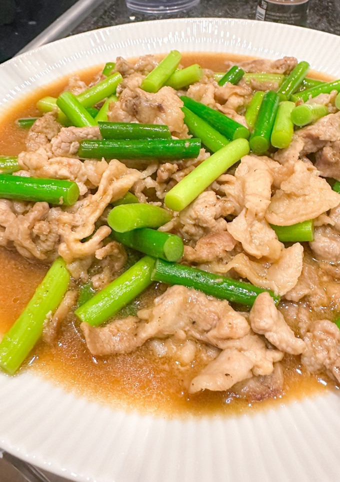 豚肉とニンニクの芽のオイスターソース炒め-レシピのメイン写真