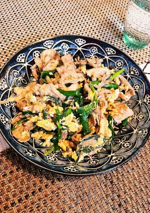 豚肉のニラ玉炒め-レシピのメイン写真