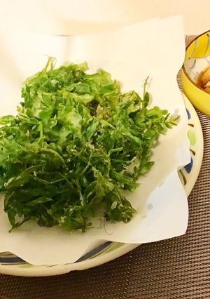 米粉活用カラッとからすのえんどう天ぷら-レシピのメイン写真